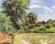 Camille Pissarro Duck pond France oil painting artist